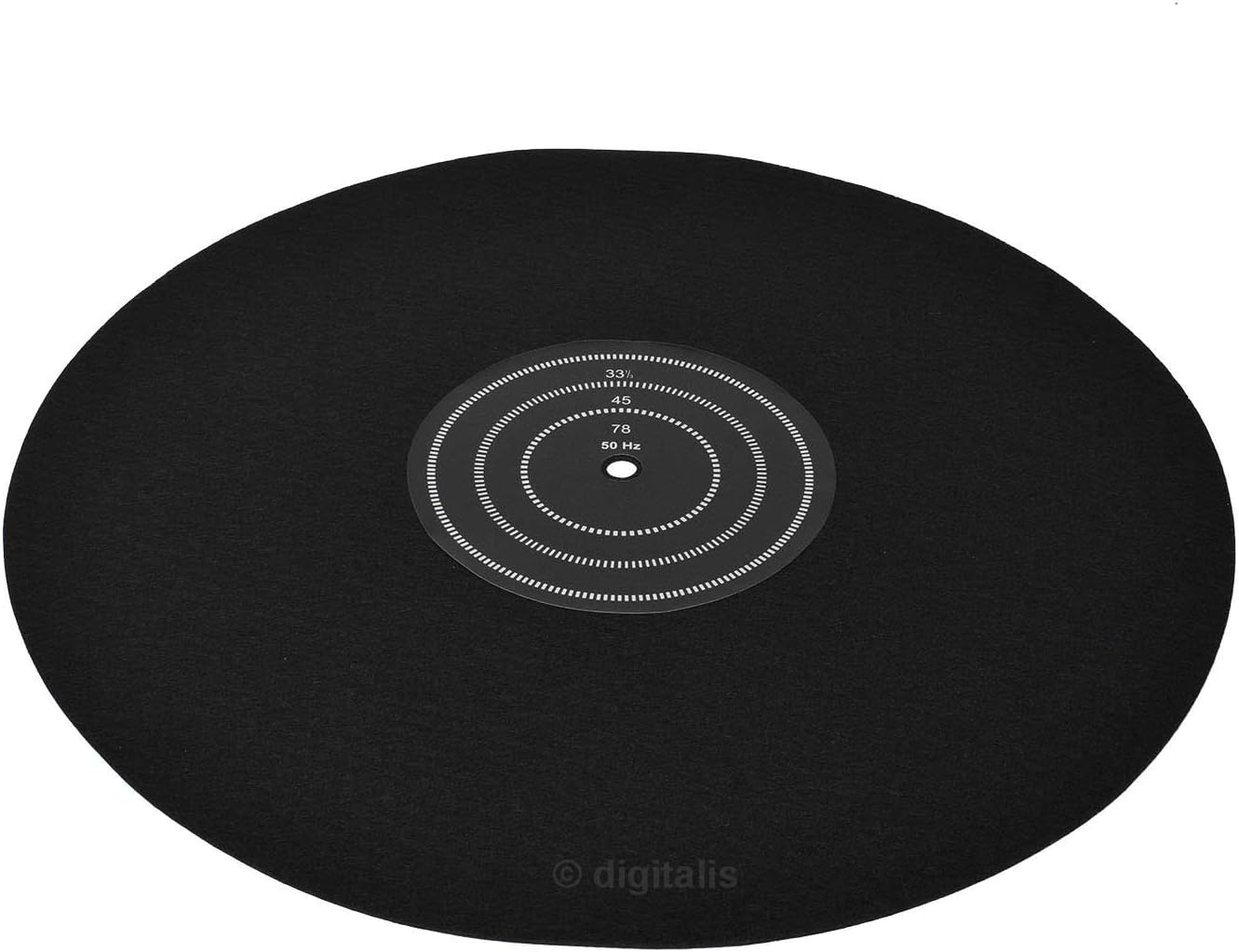 Vinyl Kleen Anti-Static Carbon Fibre Slipmat, Turntable Mat with Strobe Speed Measurement Exclusive to Digitalis Audio (Antistatic Mat)