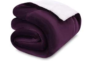 NANPIPER Baby Sherpa Blanket,Warm Toddler Throw Blanket,Soft Newborn Fleece Blanket for Winter (Purple,30x40 inches)