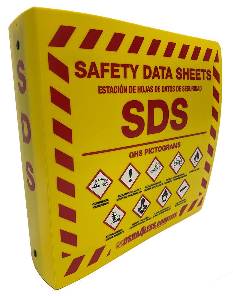 SDS Bilingual English/Spanish 3" Ring Binder, Heavy Duty Holds 700