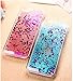 Glitter Case for iPhone 5S,Turpro Hard Transparent Clear Creative Funny 3D Quicksand Liquid Sparkles Glitter Bling Case with Stars for iPhone 5 5S(Blue)