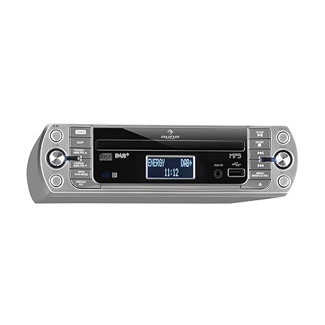 auna KR-400 CD Küchenradio • Unterbau-Radio • DAB+/PLL FM Radio • CD/MP3-Player • Bluetooth • AUX • USB • 40 speicherbare Sen