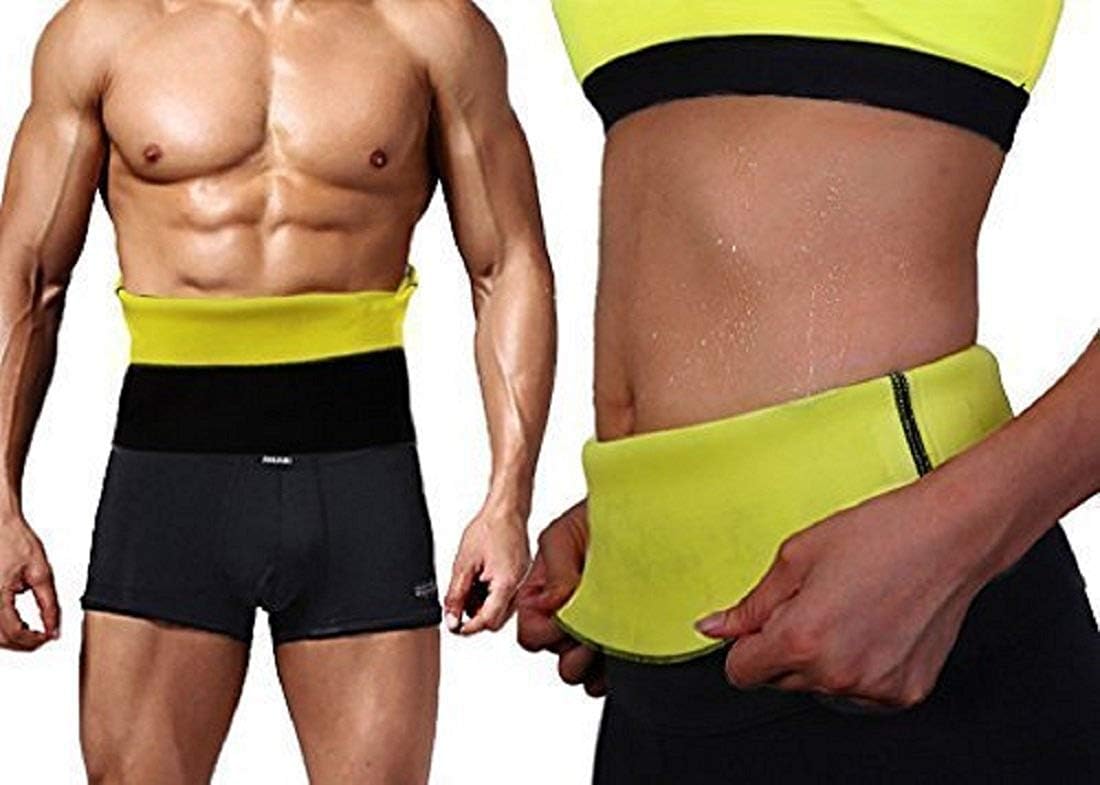 SWAKS Body Slim Shaper Slimming Belt - Tummy Trimmer Neotex Belt Sauna Men Waist Trainer Trimmer Belt Fat Burner