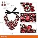 Holylove Costume Jewelry Sets for Women, Statement Necklace Costume Jewelry，Rhinestone Crystal Statement Necklace Earrings Set- Red