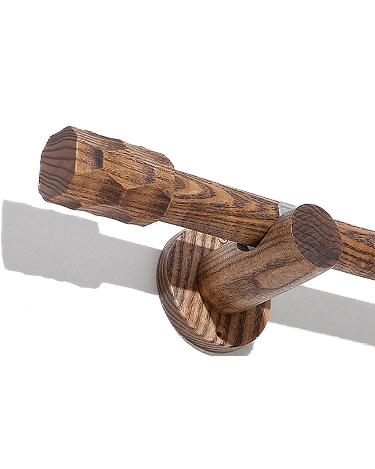 Photo 1 of (PARTIAL SET) Wood Curtain Rods for Windows 47-94 Inch, 1 1/8 Inch Heavy Duty Natural Walnut Wooden Curtain Rod Boho Decorative Curtain Rods Drapery Rod for Patio Bedroom Living Room Farmhouse