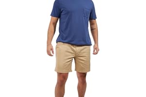 Chubbies Chino Shorts Men 7 Inch - Mens Shorts Casual with Elastic Waistband, Side and Back Pockets, Stretch Cotton Blend