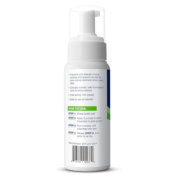 THERAWORX RELIEF FOR MUSCLE CRAMPS FOAM FAST-ACTING MUSCLE SPASM, LEG SORENESS WITH MAGNESIUM SULFATE – 7.1 OZ – 1 COUNT