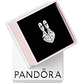 PANDORA Splittable Mother & Daughter Dangle Charm - Compatible with PANDORA Me & Moments - Gift for Women - Sterling Silver with Clear Cubic Zirconia - With Gift Box