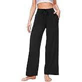 GYS Women's Pajama Pants Soft Bamboo Viscose Lounge Pants High Waisted Pj Bottoms Comfy Yoga Pants with Pockets