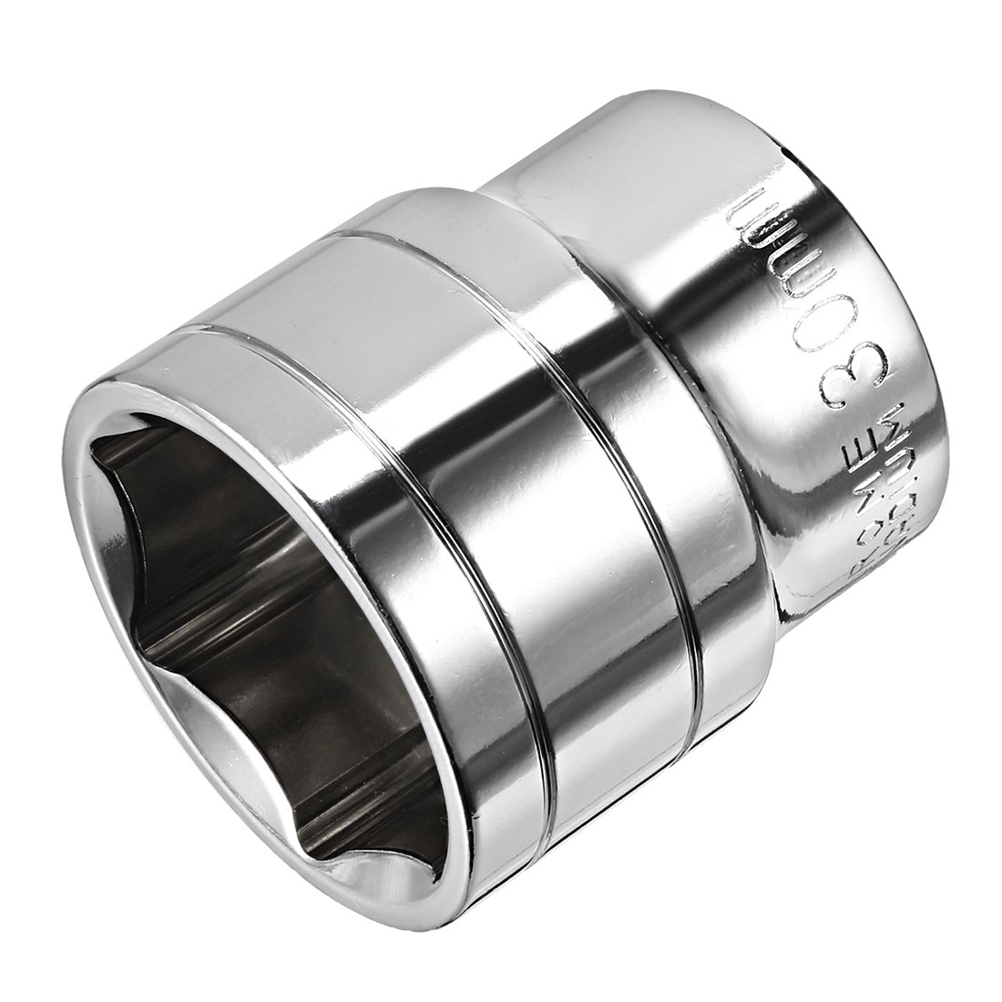 sourcing map 1/2-Inch Drive 30mm 6-Point Shallow Socket, Metric, Cr-V