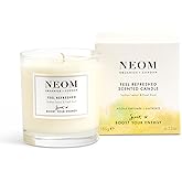NEOM- Feel Refreshed Scented Candle, 1 Wick | Lemon & Basil | Essential Oil Aromatherapy Candle | Scent to Boost Your Energy