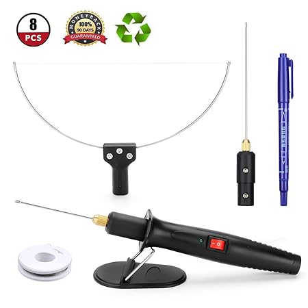 3 In 1 Schaumstoffschneider Heißdrahtschneider mit Kontrollleuchte, Elektrische Schneidemaschine Pen Tools Kit, GOCHANGE Foam