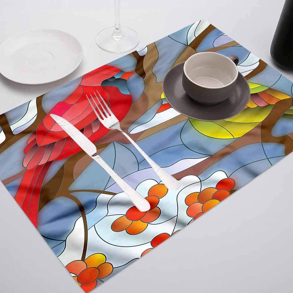 FloraGrantnan Non Slip Easy to Clean Wipeable Washable Place Mats