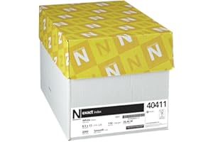 Neenah Exact Index Cardstock, 8.5" x 11", 110 lb/199 gsm, White, 94 Brightness, 2000 Sheets (40411)