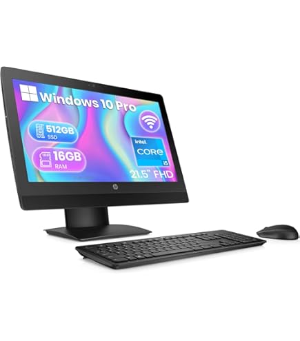 Ordinateur Tout-en-Un Lenovo ThinkCentre M810Z Reconditionné - Écran 21,5", Intel Celeron, 8 Go RAM, SSD 256 Go, Windows 11 Pro
