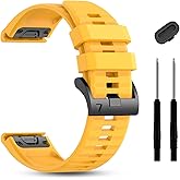 ZPJPPLX 22mm Compatible with Garmin Fenix8/8 pro/E/Fenix 6 Pro/6/7/7 Pro/5/5 Plus Watch Band,Soft Silicone Straps for Forerunner 965/955/970/Approach S70 /S62/S60/quatix tactix 8 7 epix Pro 47mm