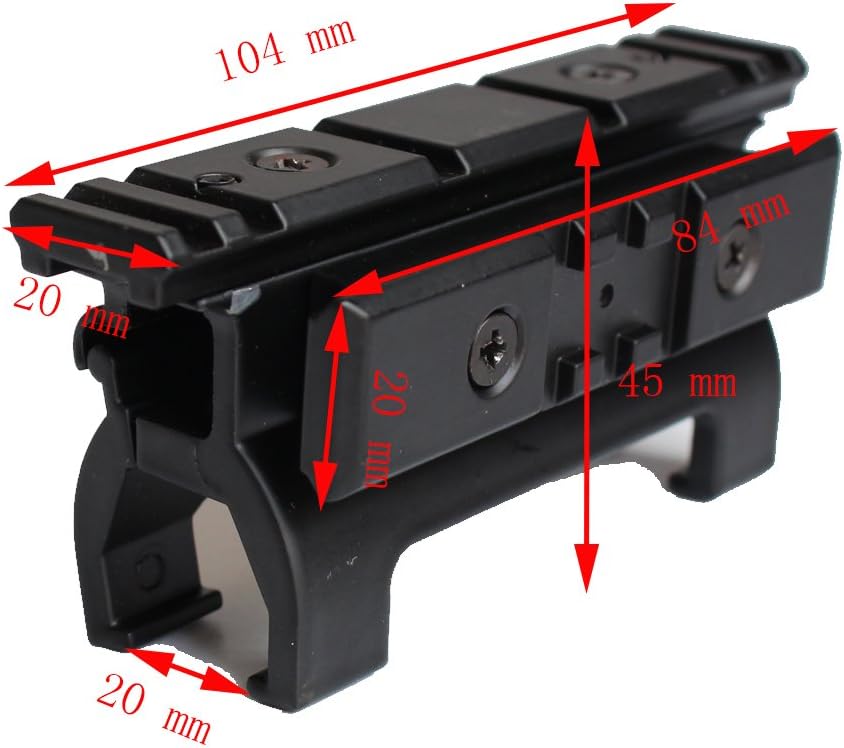 HongBest Picatinny Weaverer Rail 20mm Full Metal Riser Range Mounting Base for Marui MP5 Hunting Accessories
