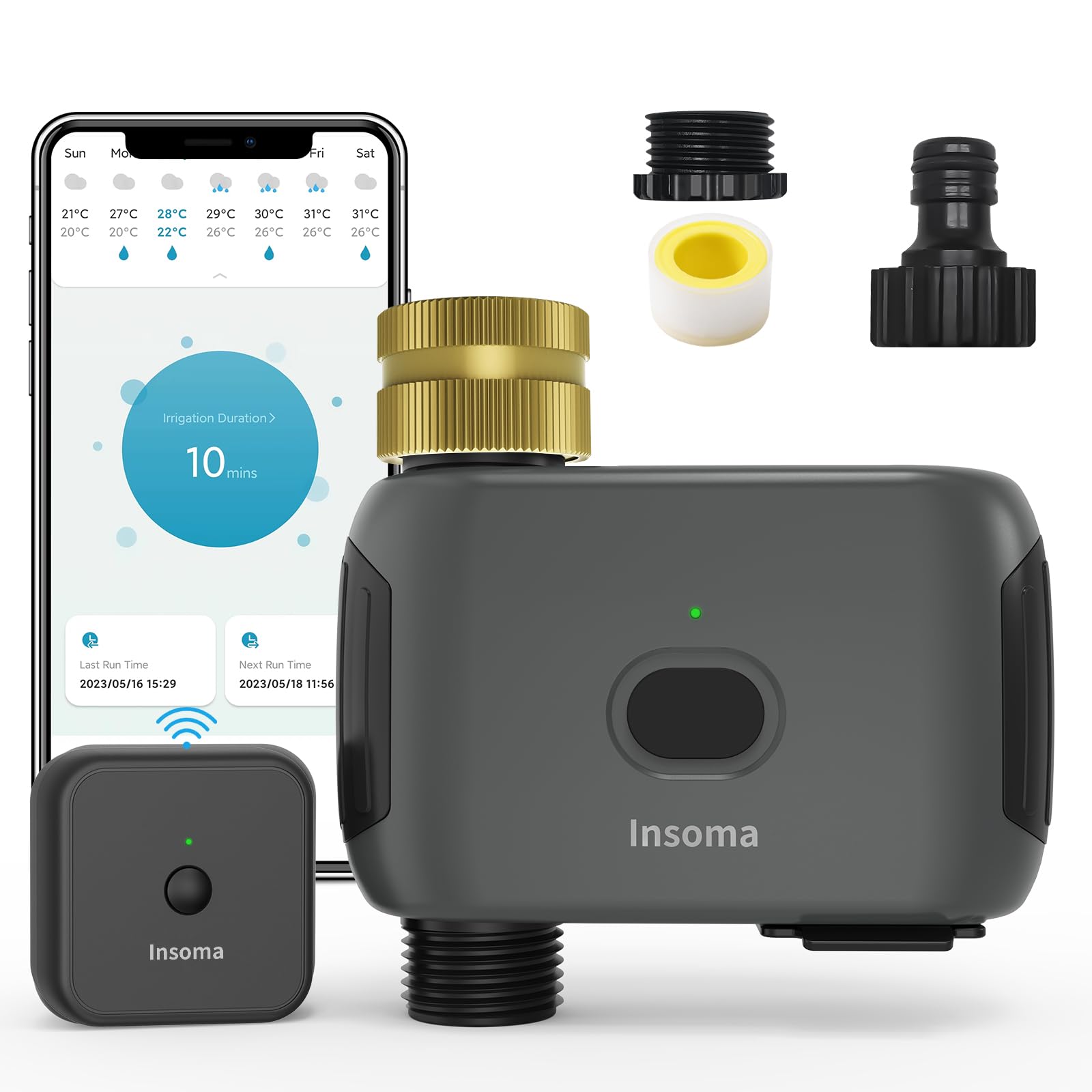 Insoma Water Timer (Brass Inlet-1 Outlet)