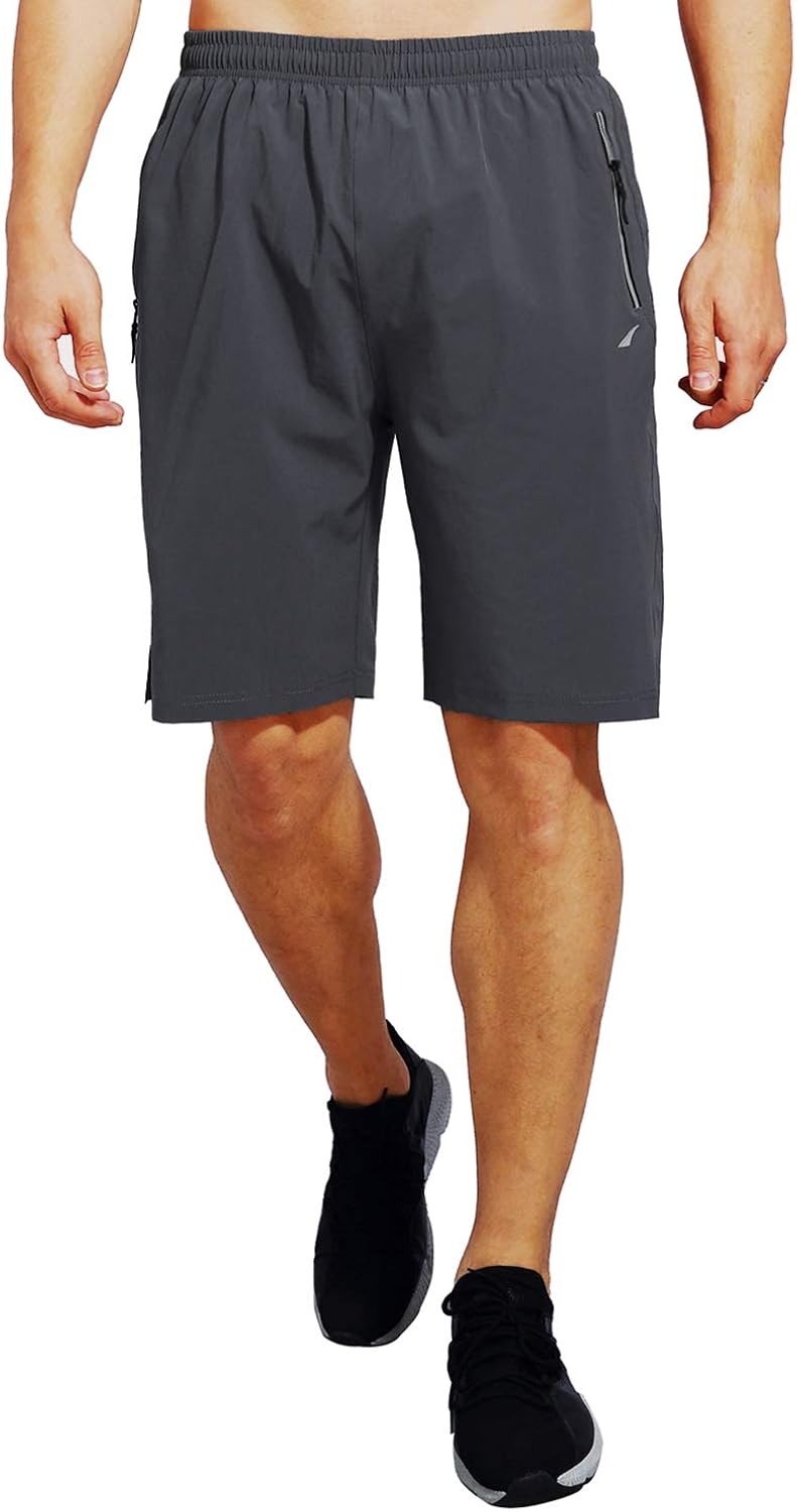 VAYAGER Mens Athletic Shorts 9 Inch Running Workout Short Quick Dry