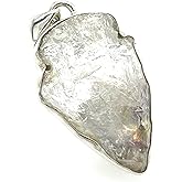 Natural Angel Opal Aura Quartz 925 Sterling Silver Pendant 45mm