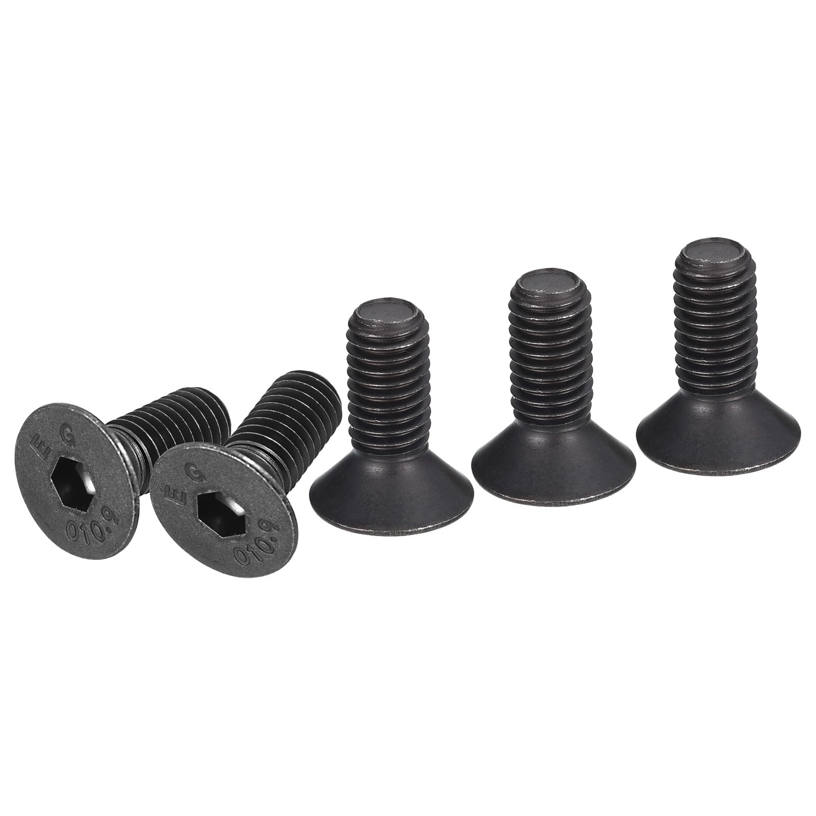 DTGN M8-1.25x20mm Flat Head Socket Cap Screws, 50 Pack Hex Socket Flat Head Screws Carbon Steel Black Oxide, Full Thread, Countersunk Bolts — image 1