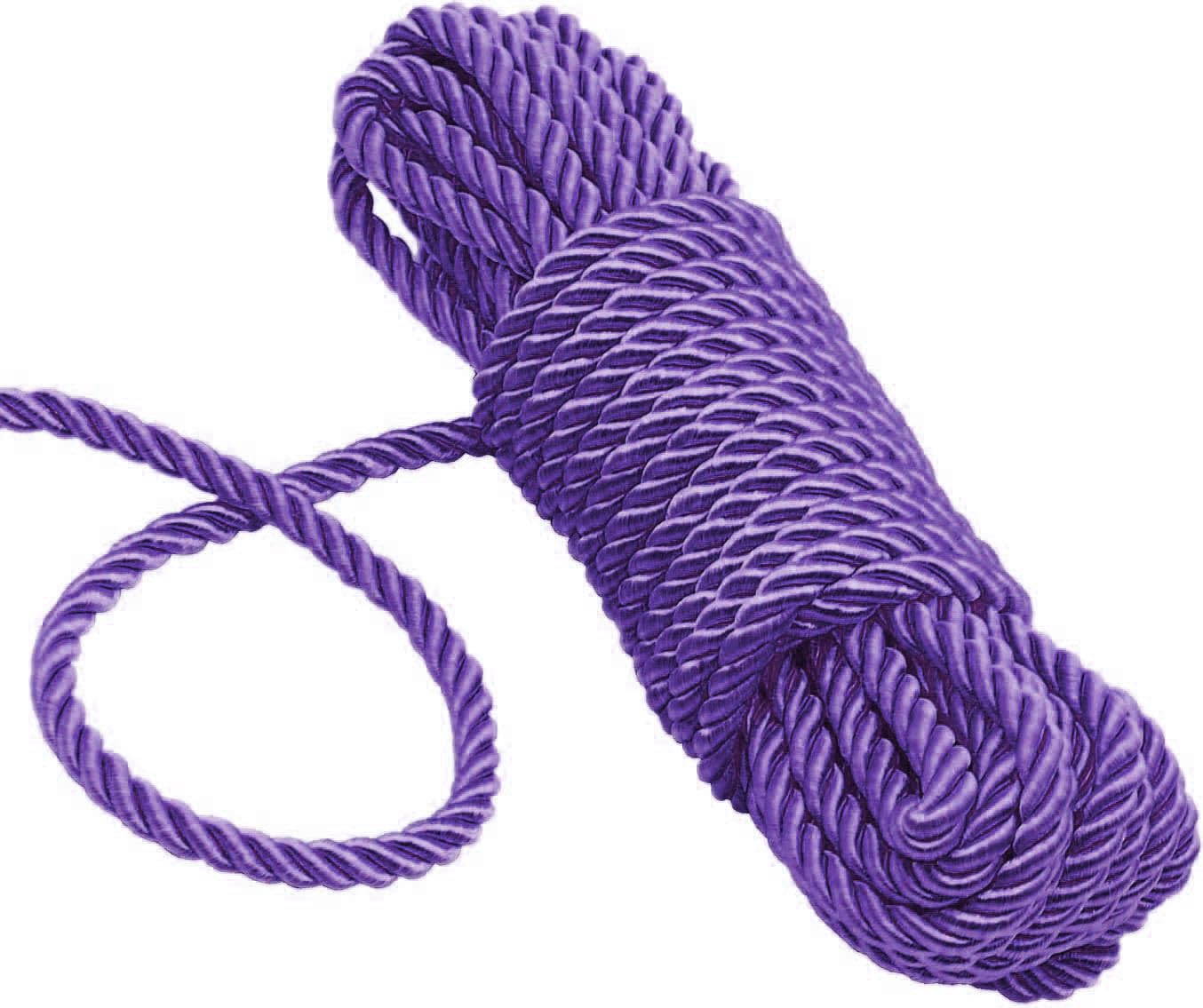 KuTi Kai All Purpose Rope 8 mm 10M - 32 Feet Length Strong Multifunctional Soft 100% Nylon Rope Natural Twisted Durable Long Ropes (Purple) — image 1