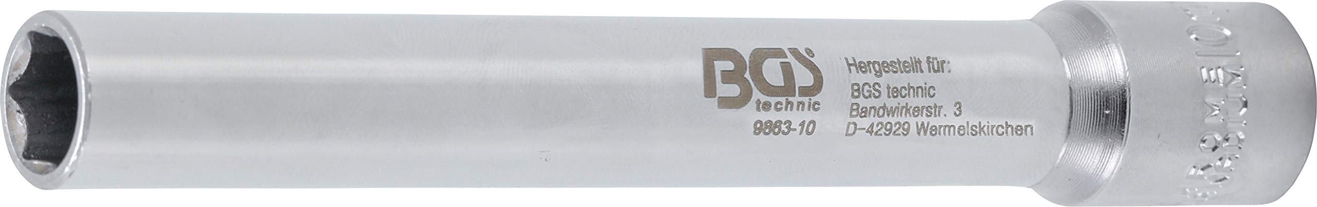 BGS 9863-10 | Socket, Hexagon, extra deep | 10 mm (3/8 ") Drive | 10 mm