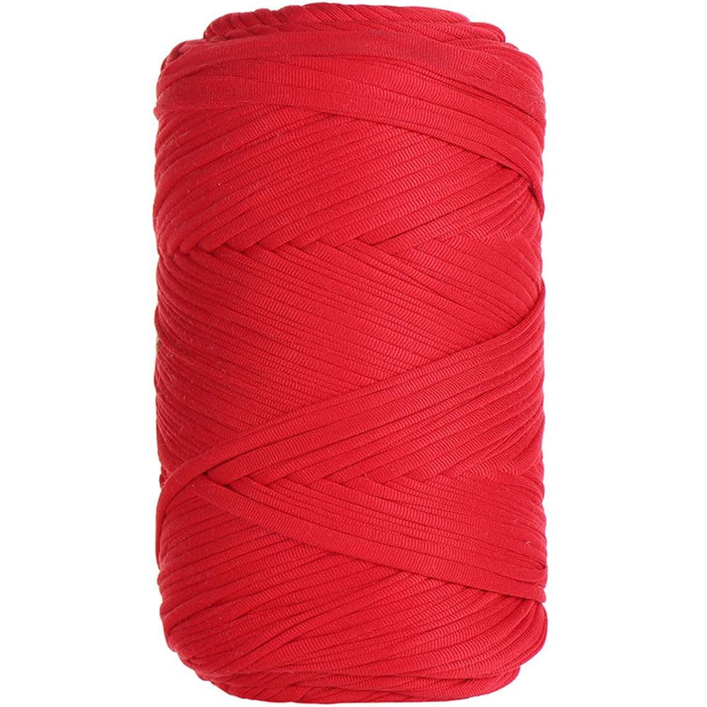 1 Pcs 400g Cotton Soild Color T-Shirt Yarn Fabric Crochet Yarn for DIY Knitting Handbags Hat Shoes Purse Basket