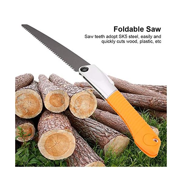 Akozon Klappsäge, Mehrzweck-Aluminiumgriff Faltbare Säge Gartenbeschneidungssäge GT-640 – Bild 3