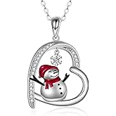 MONGAS Animal Necklace for Women Sterling Silver Duck/Axolotl/Hippo/Corgis/Puffin/Blue Jay/Ferret/Pug/Skunk/Dachshund/Violin/Snowman Necklace Cute Animal Jewelry Gifts for Women Mother Mom