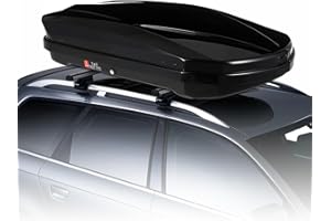 55 Inch Rooftop Cargo Box Carrier, 17.7 Cu.ft Hard Shell Roof Rack Storage Box with Security Keys, 165 Lbs Capacity Waterproo