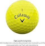 Callaway Warbird Golf Ball Yellow 2023 2-Piece Ionomer Cover Large Core view 2
