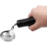 KMINA - Cucharas adaptativas bilaterales para adultos discapacitados (ángulo ajustable), cucharas flexibles para adultos, cuc
