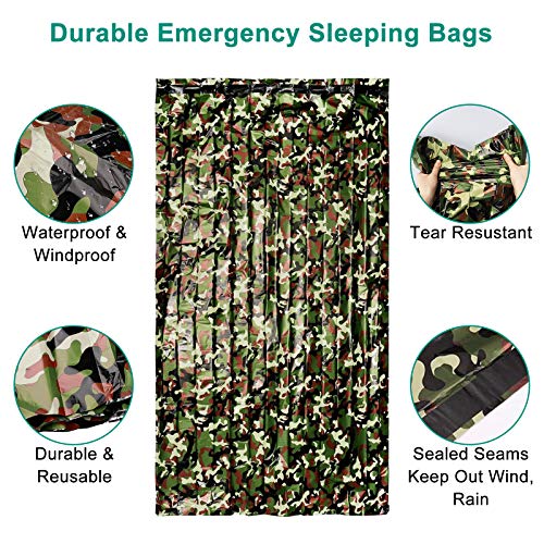 EEEKit 2Pack Emergency Sleeping Bag, Waterproof Lightweight Survival