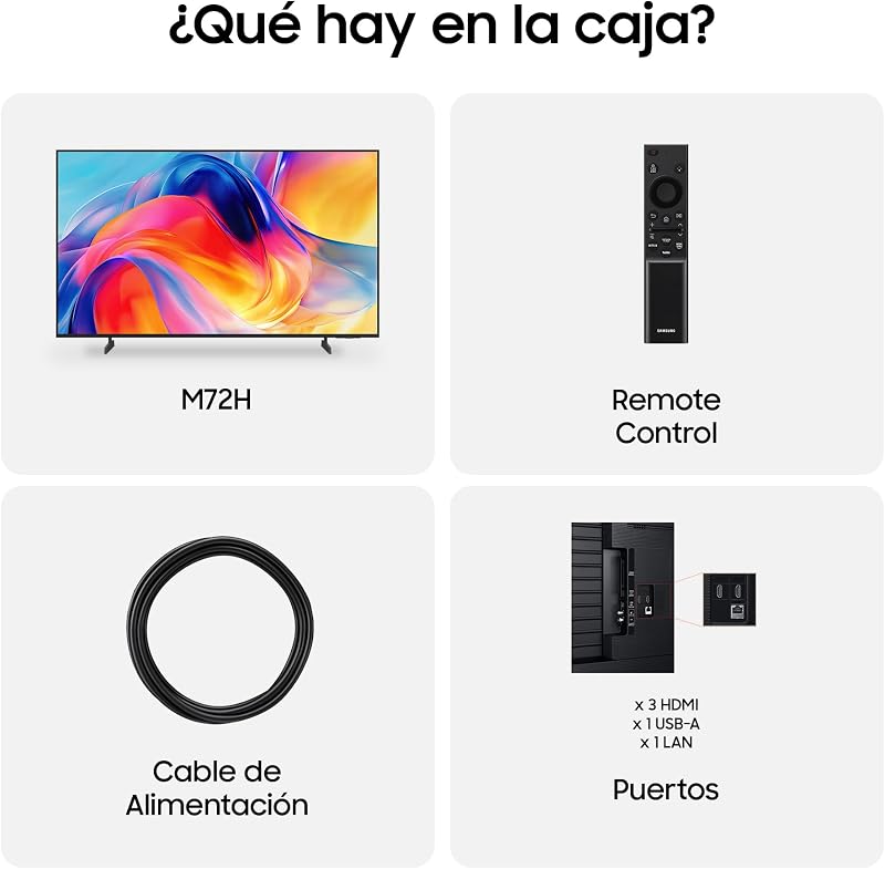 TV 55 Pulgadas Mini LED M72H 4K Smart TV con Vision AI Companion, Modo Football TV Plus, Deportes, Cine y Gaming, 2026