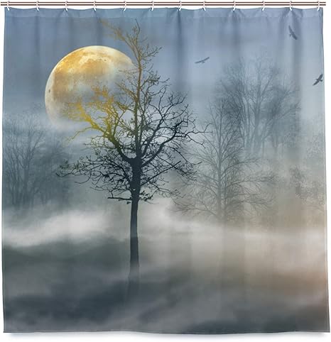 Amazon Nikivivi 防水シャワーカーテン 空飛ぶ鳥の美しい風景3 Dイラスト 浴室 目隠し 間仕切り取付簡単 カーテンリング付属 おしゃれ バスカーテン 180ｘ180cm シャワーカーテン ホーム キッチン オンライン通販