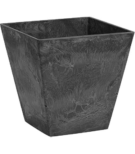Amazon.com : Root & Vessel 35148, Black, Ella Square Planter, 14