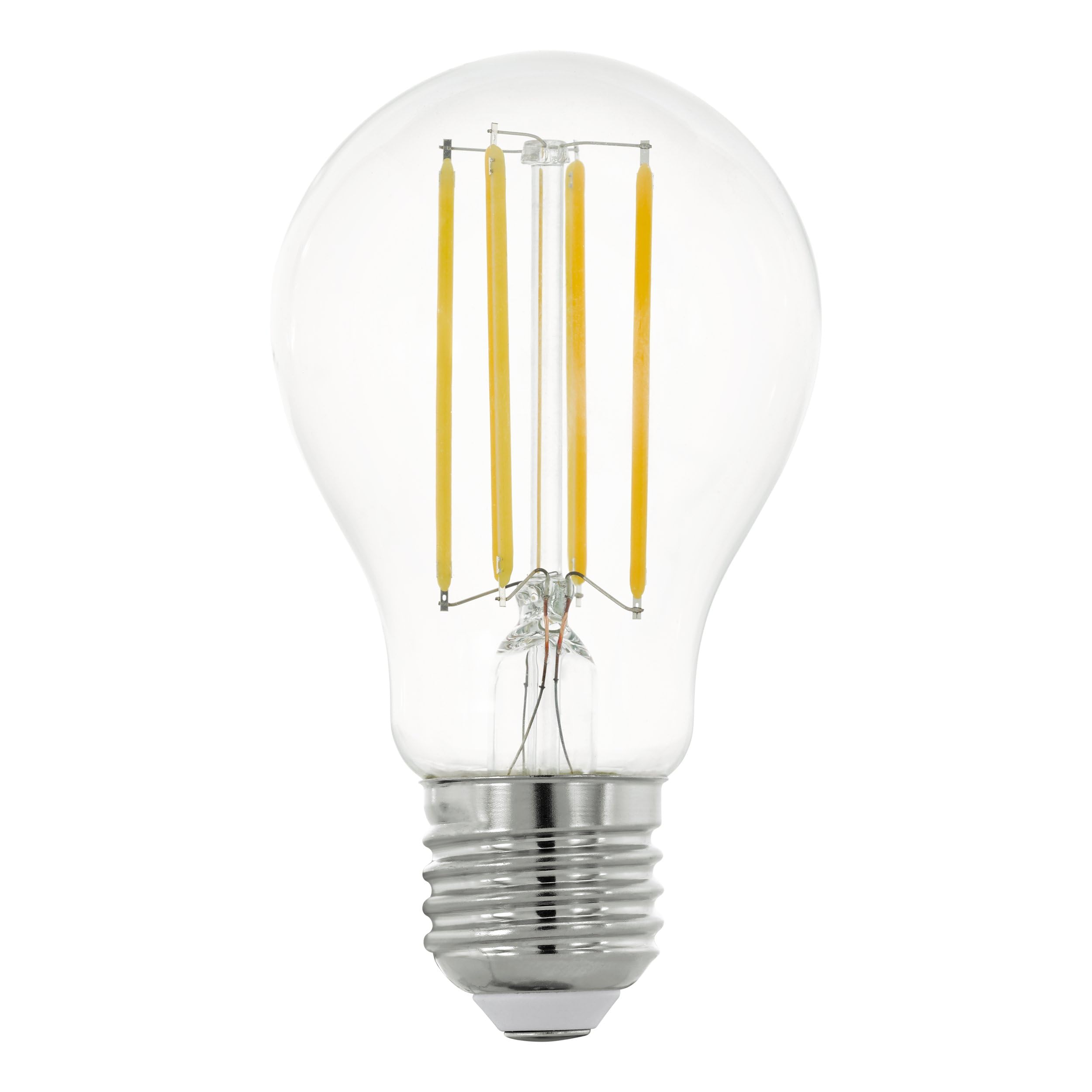 Eglo E27 Light Bulb, 9 watt Lightbulb, Warm White Light Bulb, 2700 Kelvin, Incandescent lamp A60, Transparent, Ø 6 cm