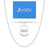 Jewlpire 14K Plated Gold 925 Sterling Silver Chain Necklace for Women, 1.1mm 1.3mm Cable Chain Necklace Comfortable Women's Chain Necklaces 14 16 18 20 22 24 26 Inch