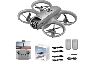 THOAML Drone with Camera 1080P for Kids Adults, Mini HD FPV Drone Kit, w/ 2 Batteries, One Key Take Off/Land, Altitude Hold, Headless Mode, 360°Flip, Gestures Selfie, 3 Speed Mode, Waypoint Fly -Gray