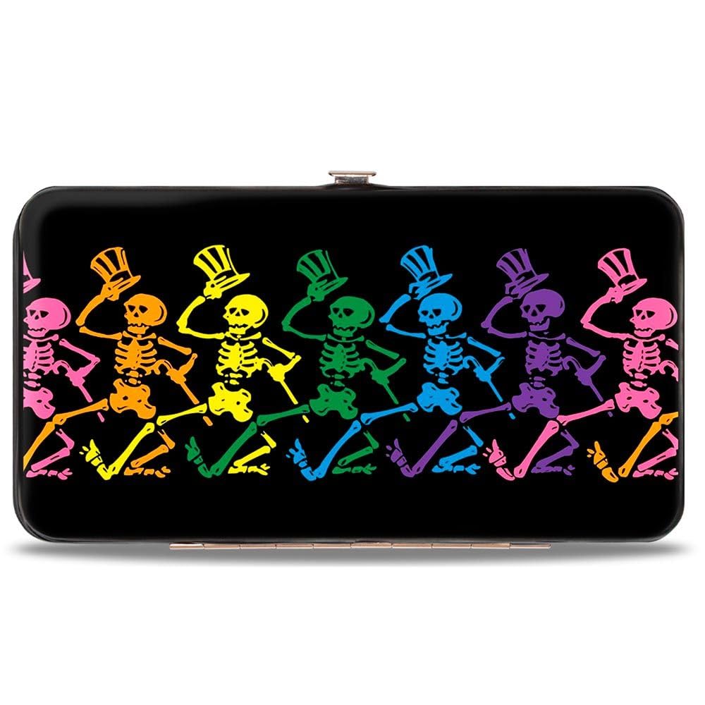Esqueletos bailando negro/multicolor - Cartera con bisagras