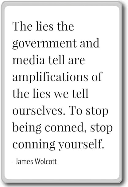 Le Se Cache Le Gouvernement Et Les Diffuseurs De Medias Sont Am James Wolcott Citations Aimant De Refrigerateur Blanc Amazon Fr Cuisine Maison