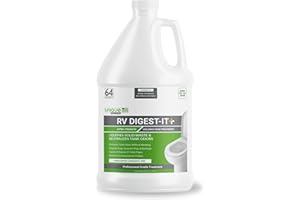 Unique RV Digest-It+, Extra-Strength RV Toilet Treatment - Liquifies Waste and All Brands of Toilet Paper - Odor Eliminator (128 oz)