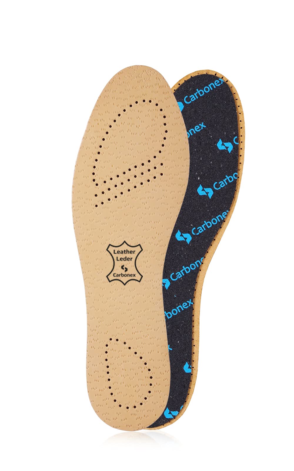 Kaps Insoles for Men and Women - Leather Shoe Insoles Inserts - Pecari Carbonex and Ultra - Fresh Odor Control (38 EUR / L5 UK / L7 US)