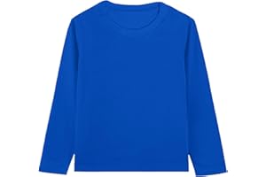 NODARSHES Toddler Boys Long Sleeve T-Shirts Cotton Crewneck Tees Soft Basic Solid Color Layering Warm T-Shirt Top, Tagless Neckline