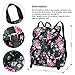 Vbiger Canvas Backpack for Women & Girls Boys Casual Book Bag Sports Daypack (Black（Floral）)