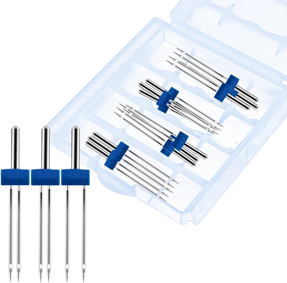 Wskderliner Sewing Machine Needles Stretch Machine Accessories Round Head Universal Needle Pin for Household 12 Pieces