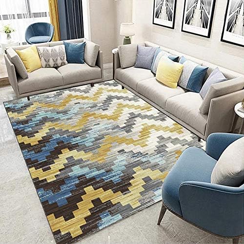 Tianqi Morden Stripe Rugs Simplicity Abstract Carpet Contemporary Geometric Mat Modern Home Dector Multi Style (6mm Thickness) (Color : C, Size : 200X300cm)