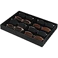 Julysky Sunglass Organizer Tray,8 Grids Watch Holder Display Jewelry Tray for Drawer, Jewelry Display Organizer Tray Box for Men （Black