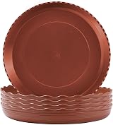 TStarJungle 5 Pack Plant Saucers 40cm High-Edge Drip Trays for Indoor Outdoor view 1