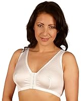 Ladies Womens Soft Cotton Front Fastening Bra Black Fits 4